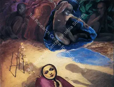 Anupam Sud (Artist), Narkissos, 1984, Painting