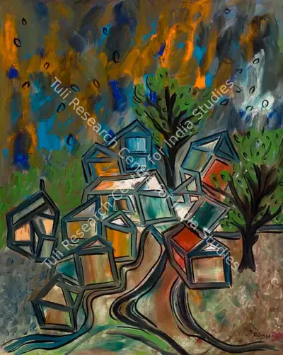 Lance Ribeiro (Artist), Green Landscape, 1960, Painting