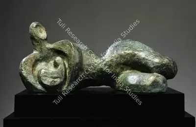 Prodosh Dasgupta (Artist), Mother and Child Reclining, 1976, Sculpture