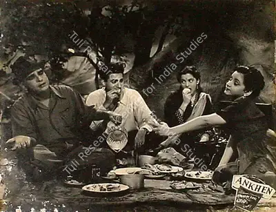 Devendra Goel (Producer), Ankhen, 1950, Lobby Card
