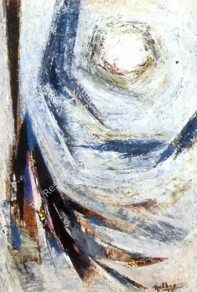 K.K. Hebbar (Artist), Into Space, 1965, Painting