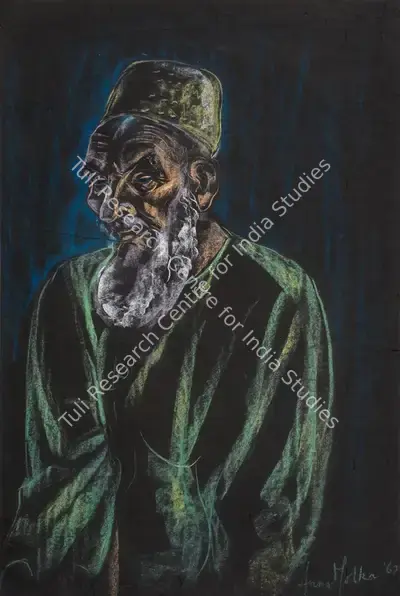 Anna Molka Ahmed (Artist), Untitled (Seated Man), 1962, Painting