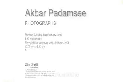Akbar Padamsee (Artist), Akbar Padamsee, 2006, Solo Exhibition Invitation