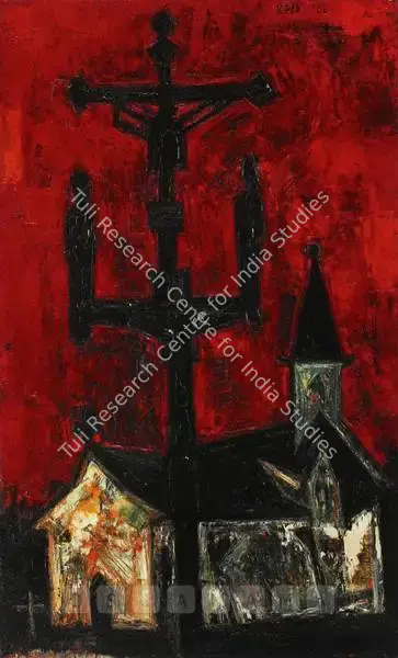 S.H. Raza (Artist), Calbaire Breton, 1956, Painting