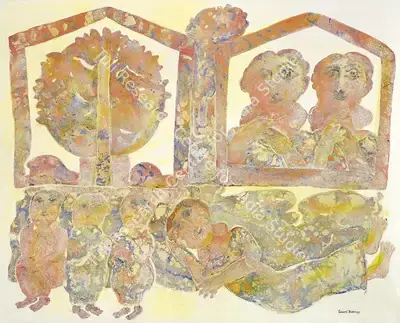 Sakti Burman (Artist), Dream, 1960, Painting