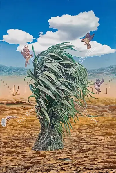 Jagannath Mohapatra (Artist), Walking with Clouds, Painting
