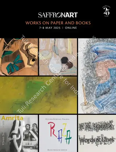 Saffronart (Auction House), Works on Paper and Books, 2025, Auction Catalogue