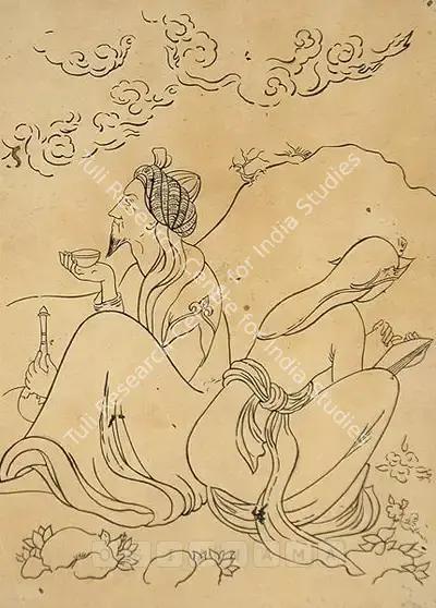 A.K. Haldar (Artist), Omar Khayyam Series, 1941, Drawing