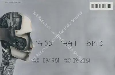 P.N. Chaturvedi (Artist), Anthropomorphic Credit Card (Silver), 2008, Painting