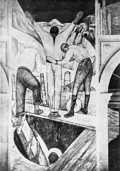 Diego Rivera (Artist), Exit from the Mine, 1923, Painting