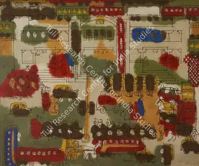Ratan Parimoo (Artist), Untitled (Baroda Railway Station), 1957, Painting