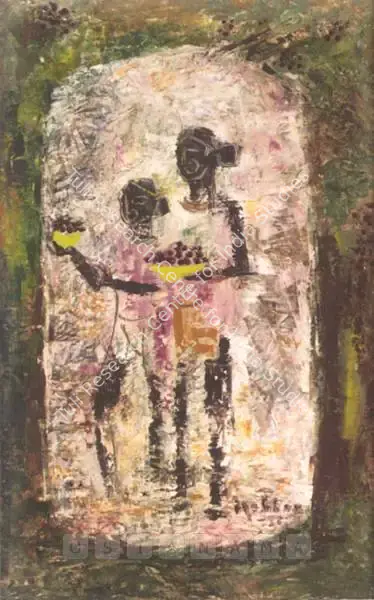 K.K. Hebbar (Artist), Untitled, 1956, Painting