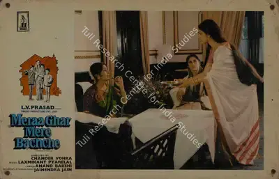 L.V. Prasad (Producer), Meraa Ghar Mere Bachche, 1985, Lobby Card