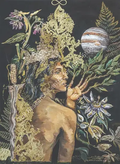 Shilo Shiv Suleman (Artist), Separation (The Magician), 2022, Painting