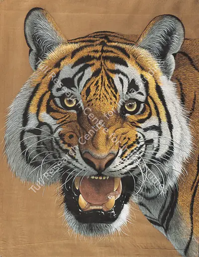 R. Pr. Kumawat Ranthambore School (Artist), Ranthambore Tiger, 1999, Painting