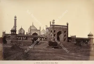 Eugene Clutterbuck Impey (Photographer), Delhi. General view of Jumma Musjid, 1860, Antiquarian Photograph