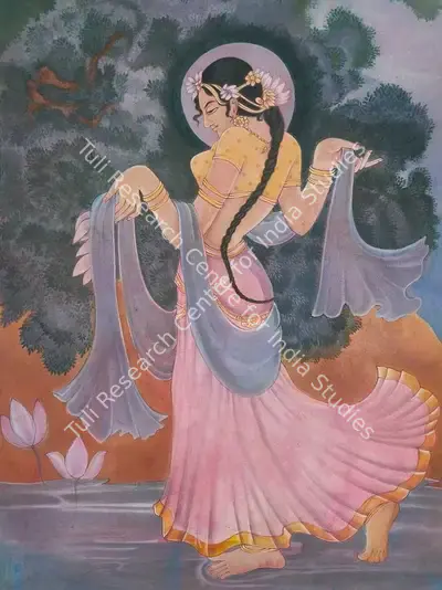 Ramgopal Vijaiwargiya (Artist), Youth in Night, 1945, Painting