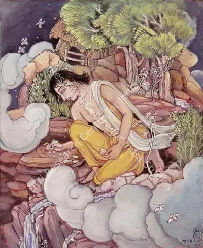 Ramgopal Vijaiwargiya (Artist), Meghdoot Series, 1995, Painting
