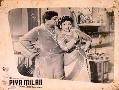 Raghunath (Director), Piya Milan, 1958, Lobby Card
