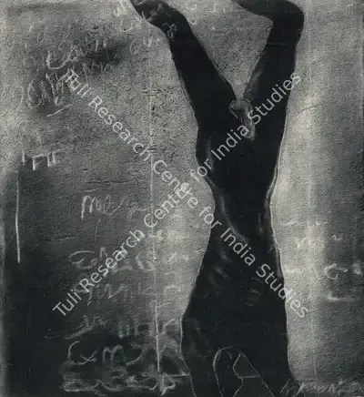 Rameshwar Broota (Artist), Grappling with School Lessons, 1995, Painting