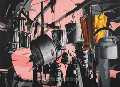 Gupta, Subodh (Artist). Untitled, 2005 | Painting, So.Lon/01.07.08, 2008 · Sotheby's