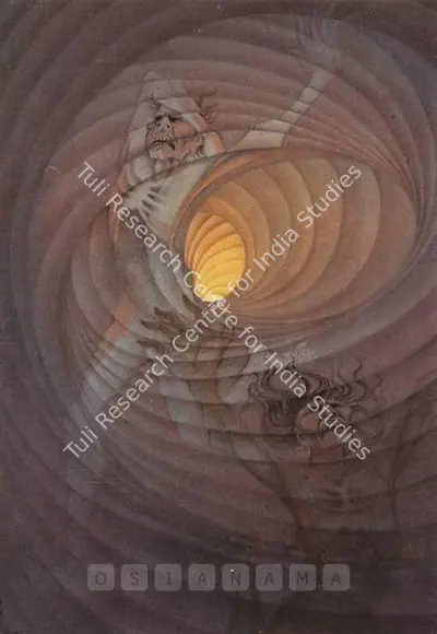 Badri Nath Arya (Artist), Jeevan Chakra, 1973, Painting