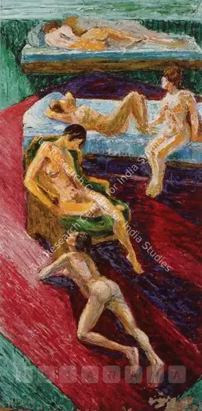 Anna Molka Ahmed (Artist), Midday Rest, 1973, Painting