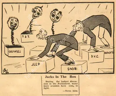 Basu Chatterjee (Cartoonist), Jacks in the Box, 1952, Cartoons