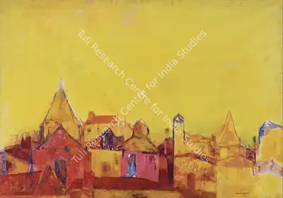 Sakti Burman (Artist), Untitled (Landscape), 1966, Painting