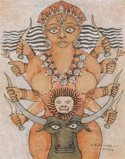 P.T. Reddy (Artist), Untitled (Shakti), 1984, Painting