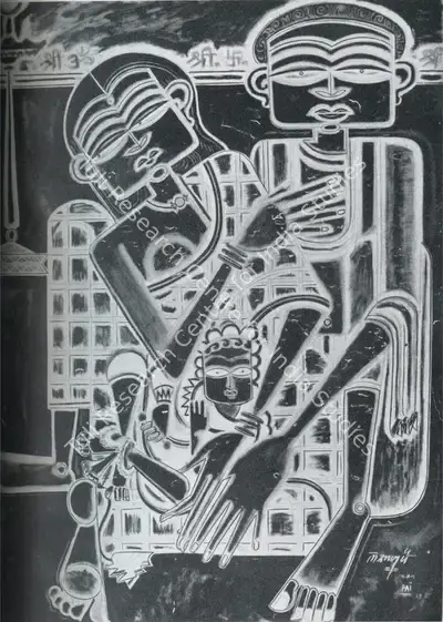Laxman Pai (Artist), Cunbis of Goa, 1954, Painting