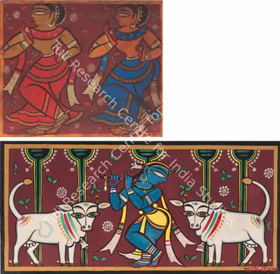 Jamini Roy (Artist), Untitled (Dancers), 1916, Painting