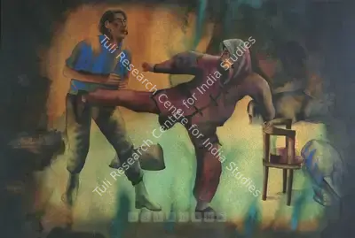 Anju Dodiya (Artist), Self Defence, 1997, Painting