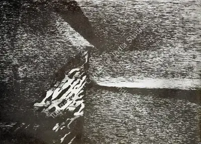 K.M. Adimoolam (Artist), Space, 1978, Painting