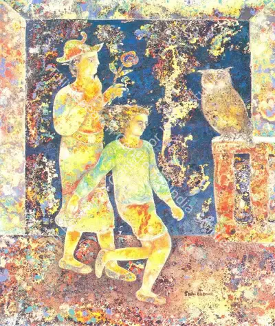 Sakti Burman (Artist), Spring, 2001, Painting