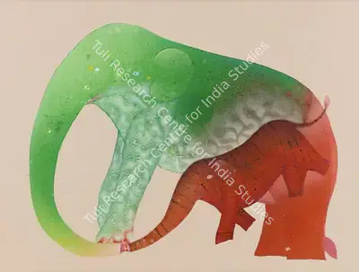 Babu Xavier (Artist), No: 1288- Elephant Series, 2022, Painting