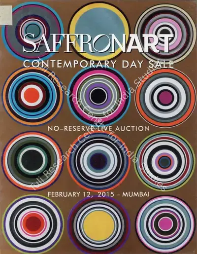 Saffronart (Auction House), No-Reserve Live Auction, 2015, Auction Catalogue