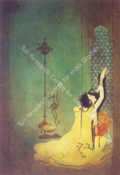 Chughtai, M.A.R. (Artist). Flame of Love, n.d. | Painting, So.Lon/08.05.97