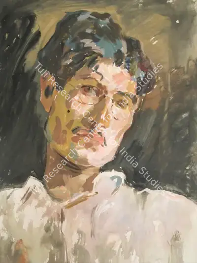 S.H. Raza (Artist), The Artist (Somnath Butt), 1948, Painting