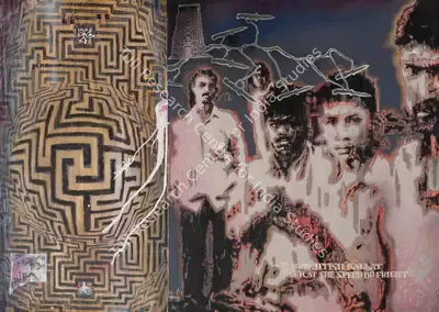 Kallat, Jitish (Artist). Anger at the Speed of Fright. Mixed media on canvas, 2002 | Painting | EconomicsArt | 00872612