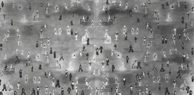 Nataraj Sharma (Artist), Playing Fields, 2004, Painting