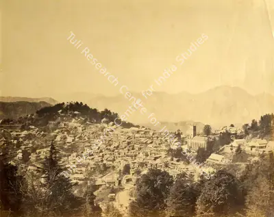 Studio Samuel Bourne & James Craddock (Photographic Studio), Simla from Jacke, Antiquarian Photograph
