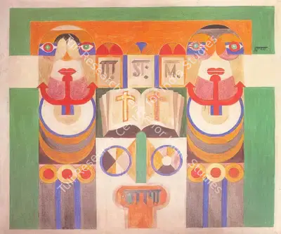 Gujral, Satish (Artist). Abstract. Oil on canvas, 1971 | Painting | FineArts | 00371230