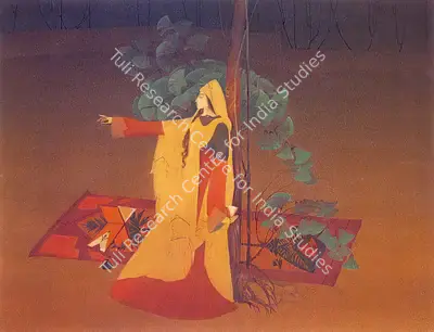 M.A.R. Chughtai (Artist), Zebunissa, Painting