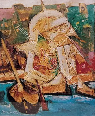 Manu Parekh (Artist), Benares Series, 1988, Painting