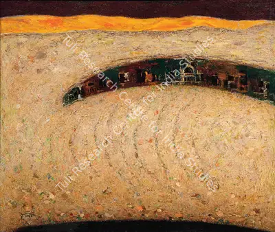K.K. Hebbar (Artist), Untitled (Ajanta), 1966, Painting