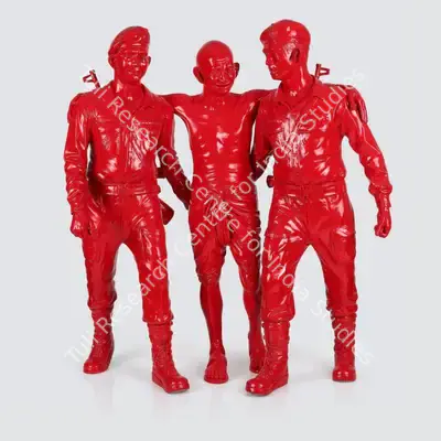 Debanjan Roy (Artist), India Shining VIII (Gandhi Supported by Two), 2009, Sculpture
