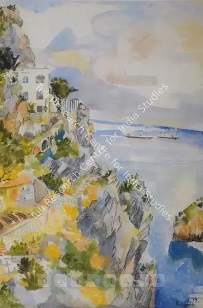 Jehangir Sabavala (Artist), Capri Hillside, 1954, Painting