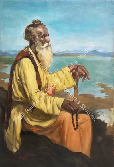 S.L. Haldankar (Artist), Untitled (The Sadhu), 1954, Painting