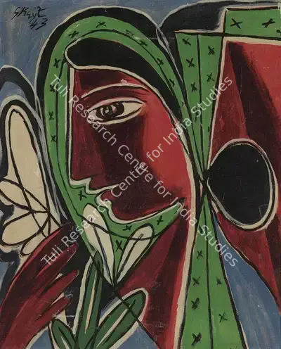 George Keyt (Artist), Untitled (Girl), 1943, Painting